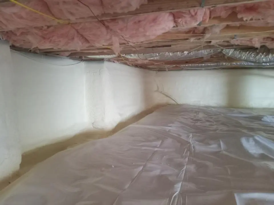 Crawl space encapsulation with closed-cell spray foam for Attic Insulation in Sioux City
