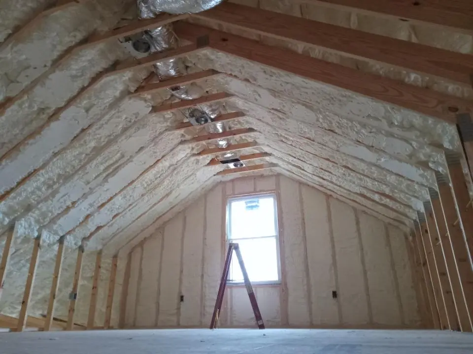 Spray foam roofing application for Crawl Space Insulation project in Sioux City